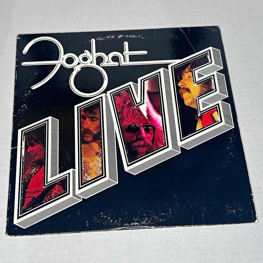 Foghat Live Vinyl LP Record 1977 Bearsville BRK 6971 Classic Rock Album Tested